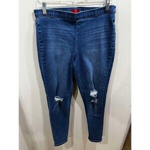 Jennifer Lopez Jeans Womens Size 10 Skinny Mid Rise Denim Distressed Pull Up